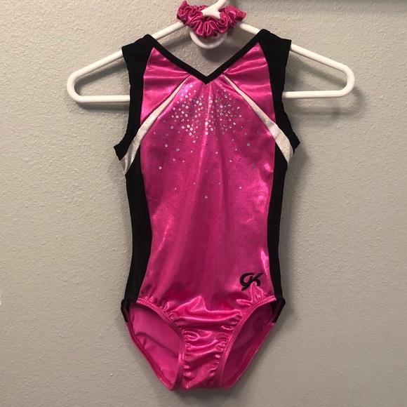 GK Other - GK Elite Aly silver foil pink leotard GK Other - GK Elite Aly silver foil pink leotard